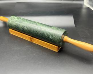 Green Marble Rolling Pin