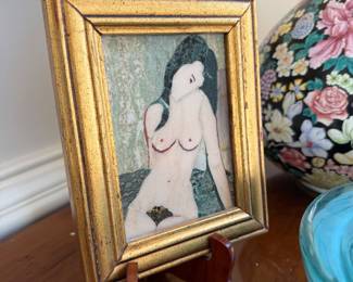 Italian stone nude artwork 