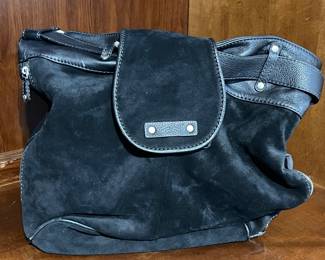 ECCO BLACK PEBBLED AND SUEDE LEATHER