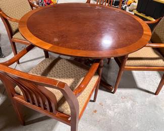 ROUND DINING TABLE AND FOUR CHAIRS