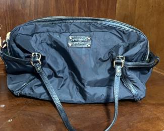 KATE SPADE BLACK  NYLON LEATHER TOTE