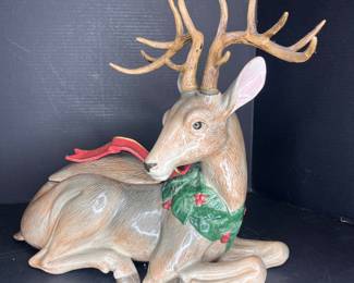 FITZ AND FLOYD HOLIDAY LEAVES REINDEER