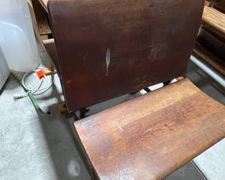 DOUBLE ANTIQUE SCHOOL DESK