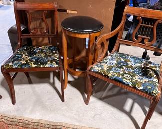 DUNCAN PHYFE HARP BACK CHAIRS