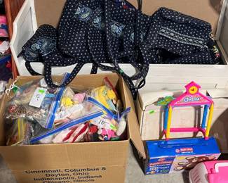 TOY BOX AND VERA BRADLEY BAGS