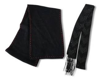 2 Black Cashmere Scarves