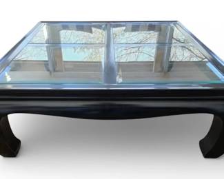 Beveled Glass Black Coffee Table