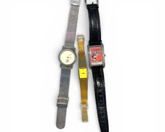 Mickey Mouse Watch, Womans Seiko Watch, And Skagen Denmark Watch