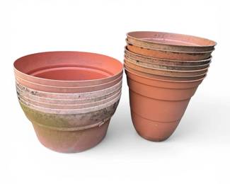 15.5  19.75 Wide Plastic Flower Pots