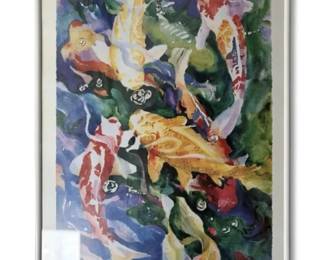 Koi Fish Print by Tracy Reid 37 x25 