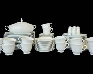 White Ceramic Dishware Set 70 Pieces