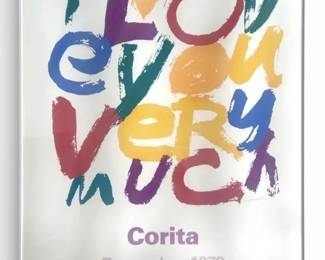 Corita Kent I Love You Very Much 1978 Exhibition Poster