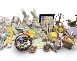 Easter Decor  Baskets, Bunnies,  More