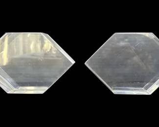 Lucite Hexagon Bookends