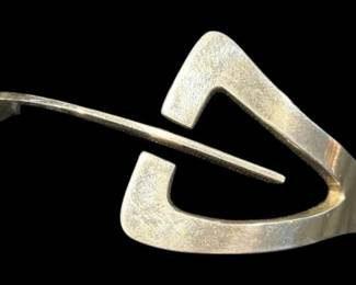 Mexican .950 Sterling Silver Hinged Bangle Bracelet 50.86g