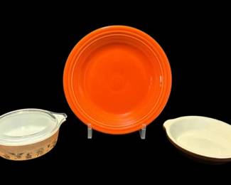 Fiesta, Hall  Pyrex Orange Dishes