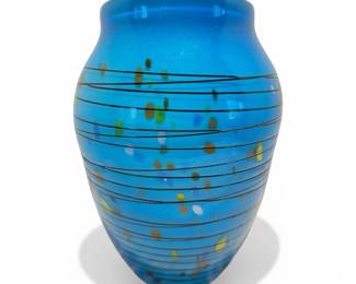 Handblown Confetti Art Glass Vase