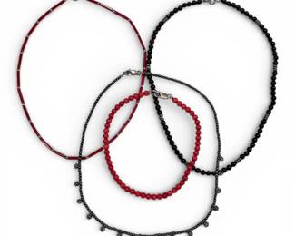 Necklaces And Bracelet w Stone  Sterling Silver Beads