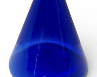 Salviati 2000 Blue Venetian Art Glass Bud Vase, Signed 4.5 