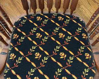 Rocking chair with beautiful embroidered details 