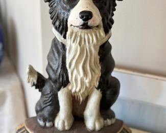 Cast iron dog door stop 