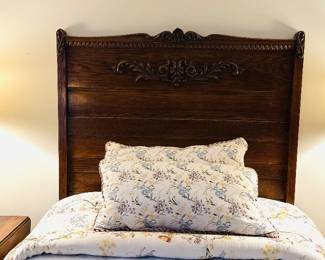 Vintage carved headboard 