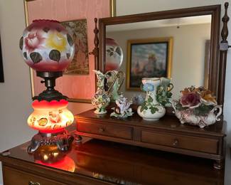 Parlor lamp , Gone with the Wind, handpainted 