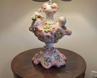 Capodimonte porcelain lamps (pair)