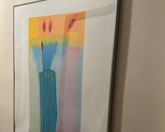 Framed print " Glass vase with Cherry's " by Russell Baker