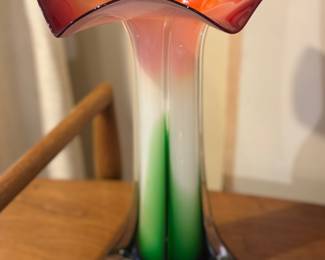 "Jack in the Pulpit" art glass vase