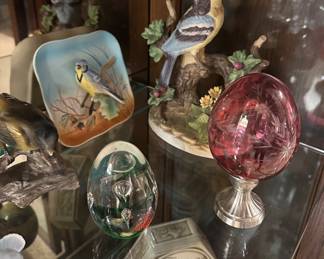 Art glass eggs 