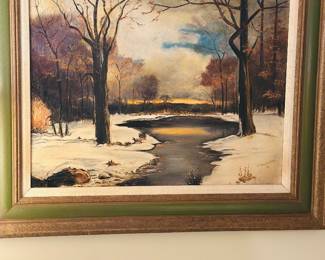 Signed E Chirourick original oil painting 