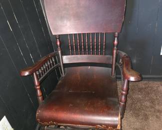 Antique wood rocker