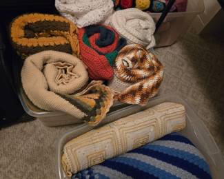 Knitted afghans