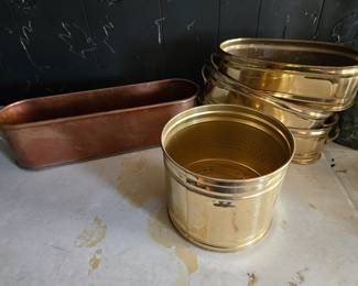 Copper & brass planters
