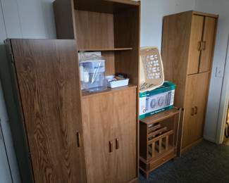 Storage cabinets, window fan