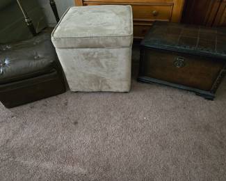 Ottomans and storage chest