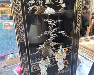 Chinoiserie Black Lacquer Cabinet 