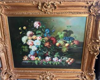 Floral Art Large Framed 