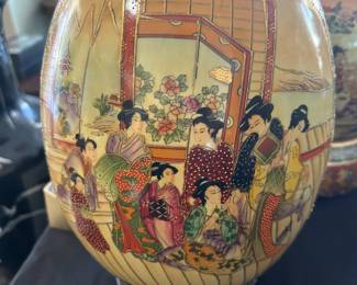 Satsuma Royal Cloisonne Large Hand painted Egg