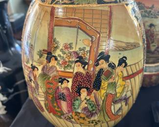 Satsuma Royal Cloisonne Large Hand painted Egg
