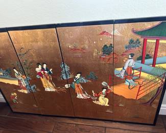 Asian Four Panel Wall Screen 