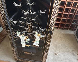 Chinoiserie Black Lacquer Cabinet 