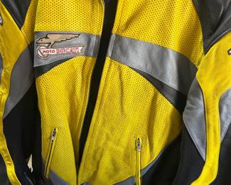 Teknic Leather Ridding Jacket yellow