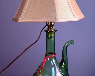MCM Green Wine Decanter Lamp Includes Shade