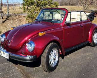 1977 Volkswagen Beetle Convertible Car, VIN# 1572076210, Odometer Reads 400 Miles, Synced To New Moto