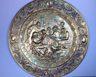 Metal Repousse Wall Hanging, 28.5"