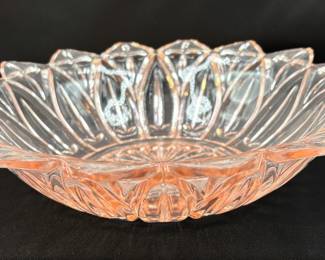 Federal Glass Pink Depression Glass “Petal” Bowl