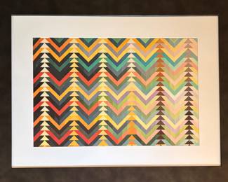 Framed Signed Limited Edition Geometric Print - 42” x 32” Framed