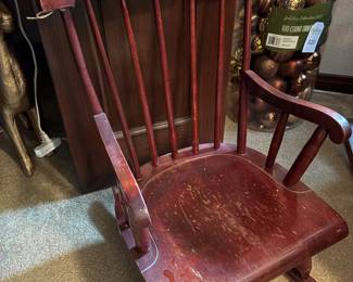 Child's Wooden Rocking Chair
